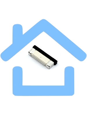 Разъем FPC Half Coverage Top Contact 0.5K-BS-16PWB 16 pin высота 2мм шаг 0,5мм