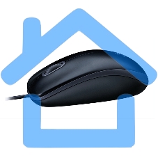 Мышь проводная Logitech M100/100R DARK/GREY (темно-серая/черная), 1000 dpi, USB, кнопки - 3