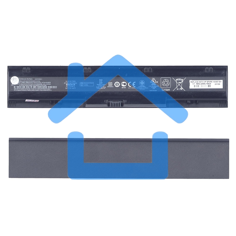 Аккумуляторная батарея для ноутбука HP ProBook 4730s 4740s 14.4V 73Wh черный