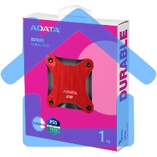 Внешний SSD ADATA SD620, 1TB, USB 3.2 Gen 2 Type-A, R/W 550/480, красный