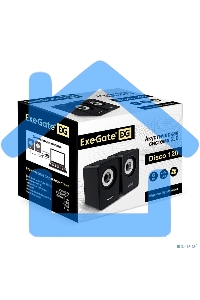 Акустическая система 2.0 ExeGate EX287054RUS Disco 120 (питание USB, 2х3Вт (6Вт RMS), 100-20000Гц, черный)