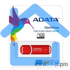 Флешка USB ADATA UV150 (AUV150-32G-RRD), 32 Gb, USB 3.0, R/W 35/10, красный