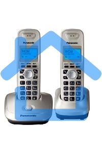 Телефон беспроводной (DECT) Panasonic KX-TG2512RUN (платиновый) Доп трубка в комплекте,АОН, Caller ID,спикерфон на трубке,полифония