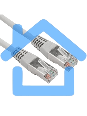Пaтч-корд F/UTP, Rexant категория 5e, RJ45-RJ45, экранированный, 24AWG, LSZH, серый, 2м