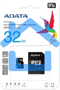 Флеш карта microSD 32Gb ADATA microSDHC Class 10 UHS-I A1 100/20 MB/s (SD адаптер)