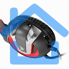 Гарнитура игровая Crown CMGH-3000 черный/красный