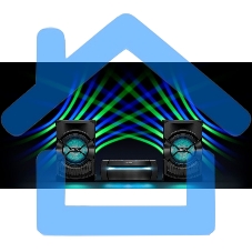 Минисистема Sony Shake-X10 черный 1200Вт CD CDRW DVD DVDRW FM USB BT