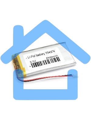 Портативный аккумулятор Li-Pol (батарея) 7*43*74мм 2pin 3.7V/2500mAh