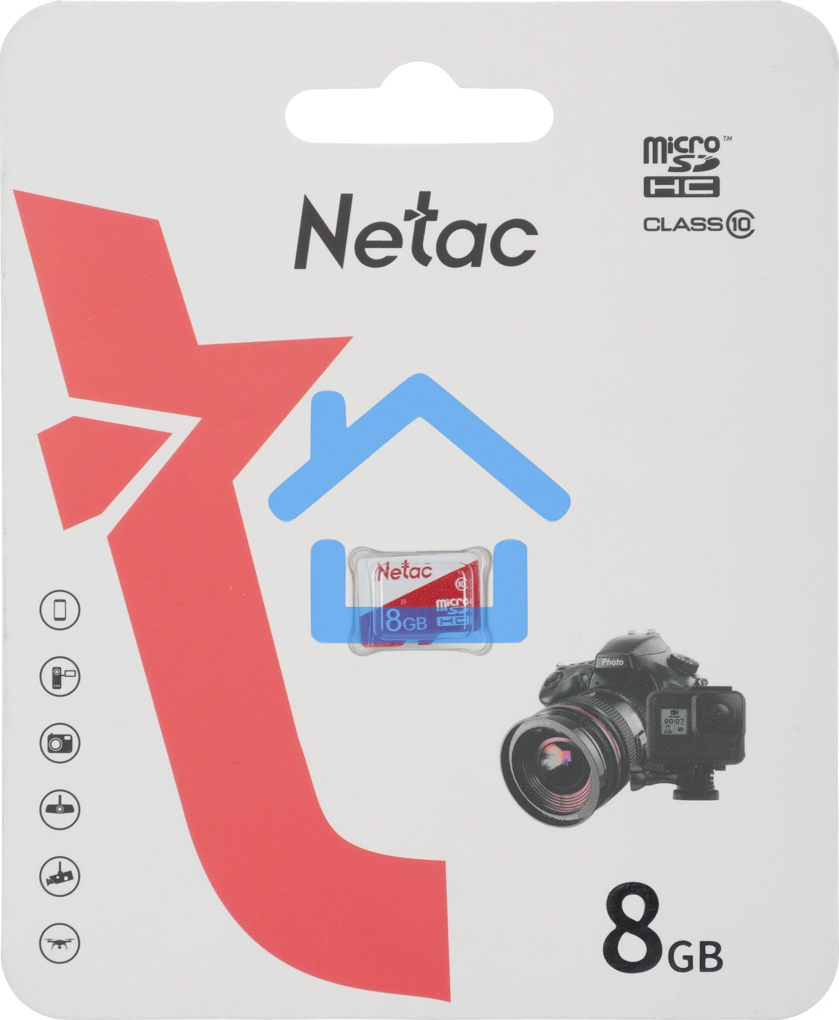 Карта памяти Netac P500 ECO MicroSDHC 8Gb C10 NT02P500ECO-008G-S
