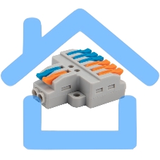 Клемма соединительная многоразовая быстрозажимная разветвительная, с монтажной площадкой (2х3) (50 шт./уп.) Rexant