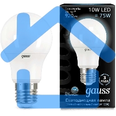 Лампа светодиодная Gauss LED A60 10W E27 920lm 4100K 1/10/50