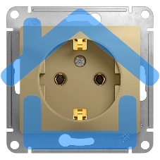 Механизм розетки 1-м СП Glossa 16А с заземл. титан SchE GSL000443 Механизм розетки 1-м СП Glossa 16А с заземл. титан SchE GSL000443