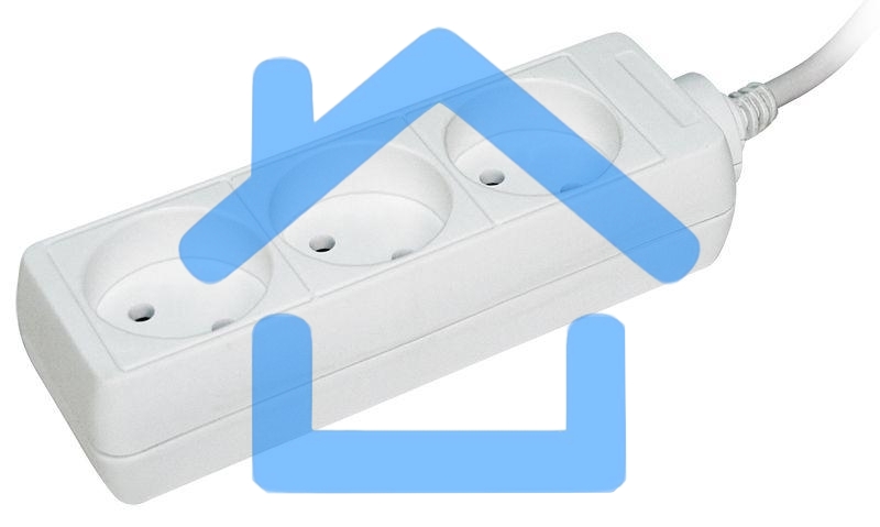 Удлинитель 3х1.5м без заземл. 10А IP20 У3 2P ИЭК WYP10-06-03-01-N