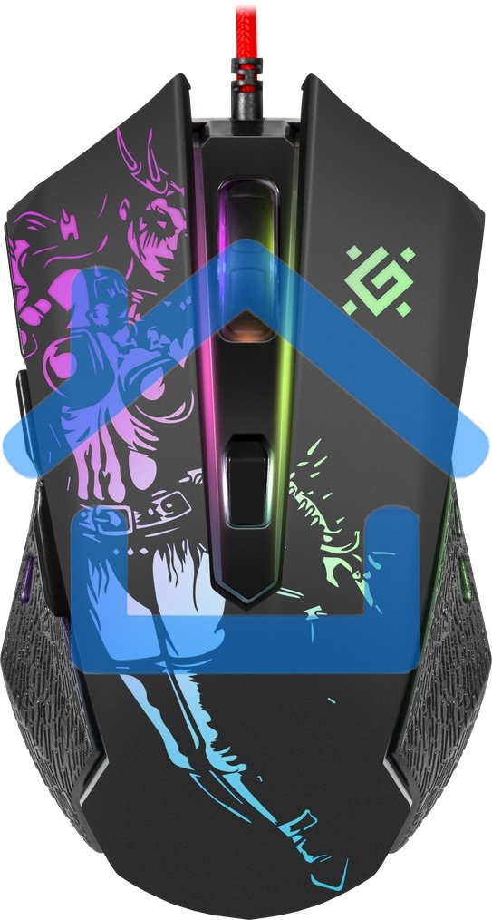 Мышь проводная Defender Sin'Sister GM-933 черный, 7200 dpi, USB, кнопки - 6
