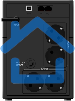 Источник бесперебойного питания Ippon Back Basic 1200 LCD Euro 720Вт 1200ВА черный