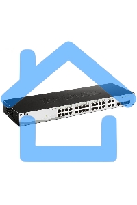 Коммутатор управляемый L2 D-Link DGS-1210-28/FL2A с 24 портами 10/100/1000Base-T и 4 комбо-портами 100/1000Base-T/SFP