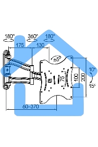 Кронштейн для телевизора Kromax TECHNO-3 серый 15