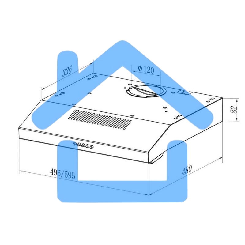 Вытяжка козырьковая Lex S 600 белый, 59.5 см, 440 куб. м/ч, 42 дБ