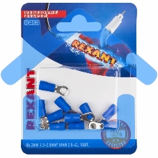 Наконечник кольцевой Rexant изолированный, ø4.3мм, 1.5-2.5мм², НКи 2.5-4 / НКи2-4 / RVS2-4, синий, в упак. 10 шт.