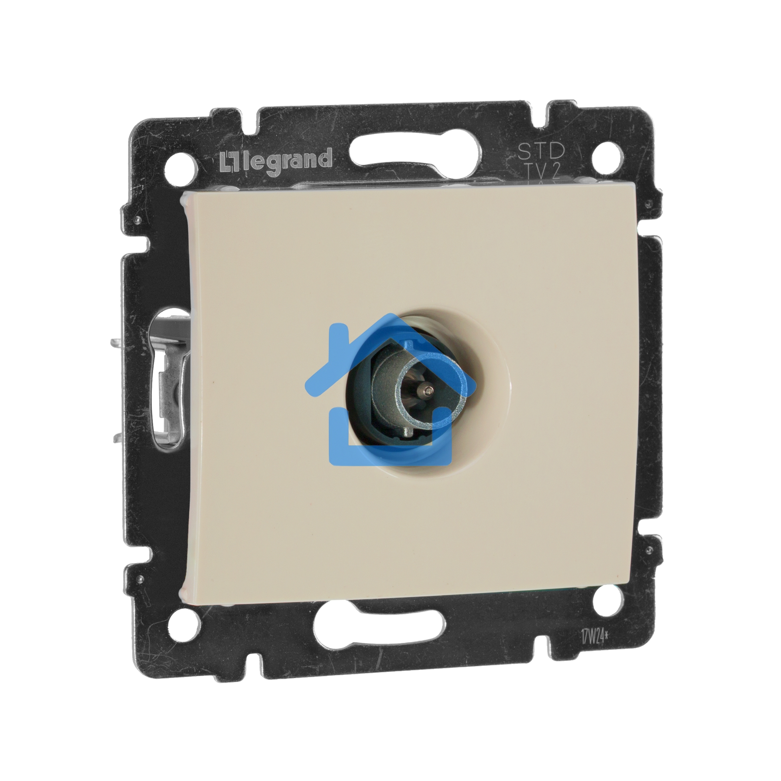 Телевизионная розетка Legrand Valena 774330, оконечная, крем, 10 дБ