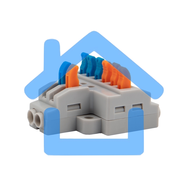 Клемма соединительная многоразовая быстрозажимная разветвительная, с монтажной площадкой (2х3) (50 шт./уп.) Rexant