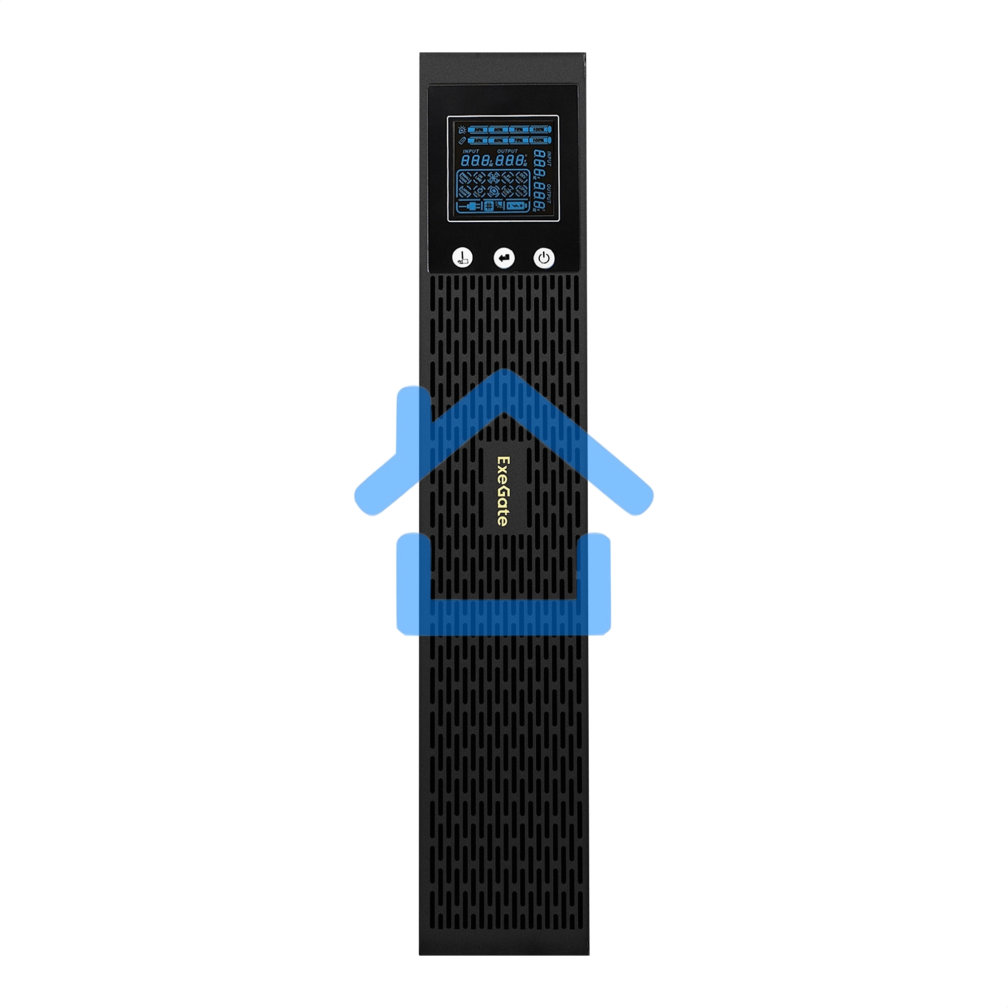 Источник бесперебойного питания Pure Sine Wave ExeGate SinePower UHB-1000.LCD.AVR.1SH.4C13.RJ.USB.2U <1000VA/800W, LCD, AVR, 1*Schuko+4*C13, RJ45/11, USB, Rackmount 2U/Tower, металлический корпус, черный>