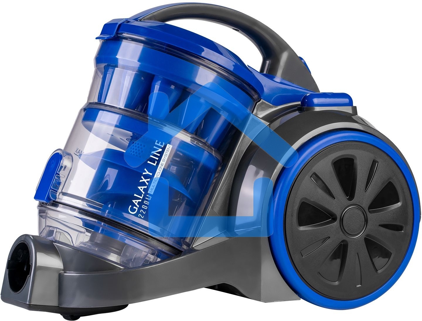 Пылесос Galaxy Line GL 6259 синий/серый, 500/2200 Вт, уборка сухая, пылесборник контейнер 2 л