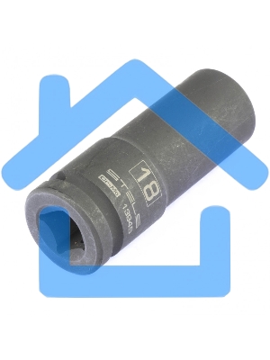 Головка ударная удлиненная шестигранная, 18 мм, 1/2