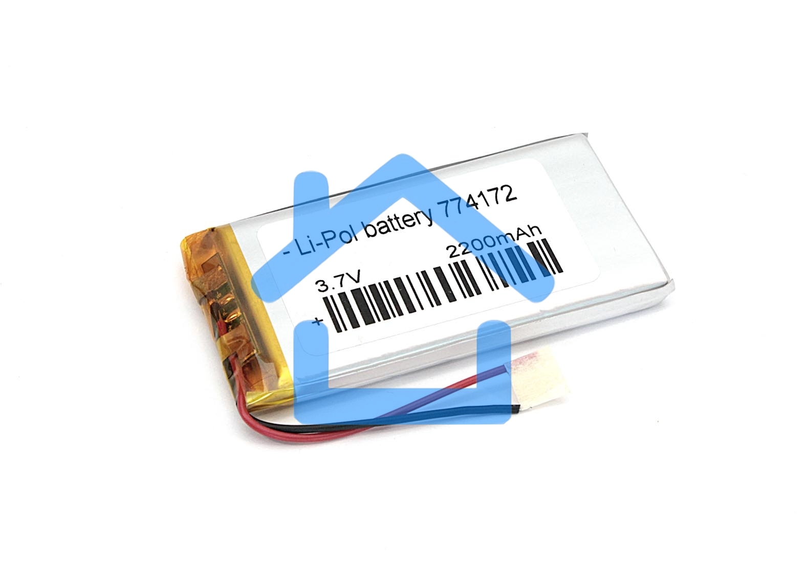 Аккумулятор Li-Pol (батарея) 7.7*41*72мм 2pin 3.7V/2200mAh