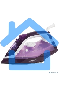 Утюг Galaxy Line GL 6124, фиолетовый с белым, паровой, 2500 Вт, постоянный пар 50 г/мин, паровой удар 230 г/мин, функции: самоочистка, антикапля, антинакипь, функция увлажнения, вертикальное отпаривание, защита от перегрева, индикатор нагрева, керамическо