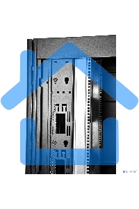 Шкаф серверный ПРОФ напольный 42U (600x1200) дверь перфорированная 2 шт., черный, в сборе, ШТК-СП-42.6.12-44АА-9005