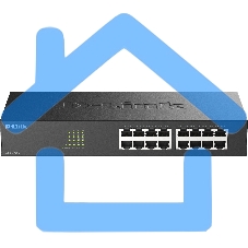 Неуправляемый коммутатор D-Link DES-1016D/I1A с 16 портами 10/100Base-TX