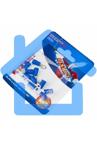 Наконечник кольцевой Rexant изолированный, ø4.3мм, 1.5-2.5мм², НКи 2.5-4 / НКи2-4 / RVS2-4, синий, в упак. 10 шт.