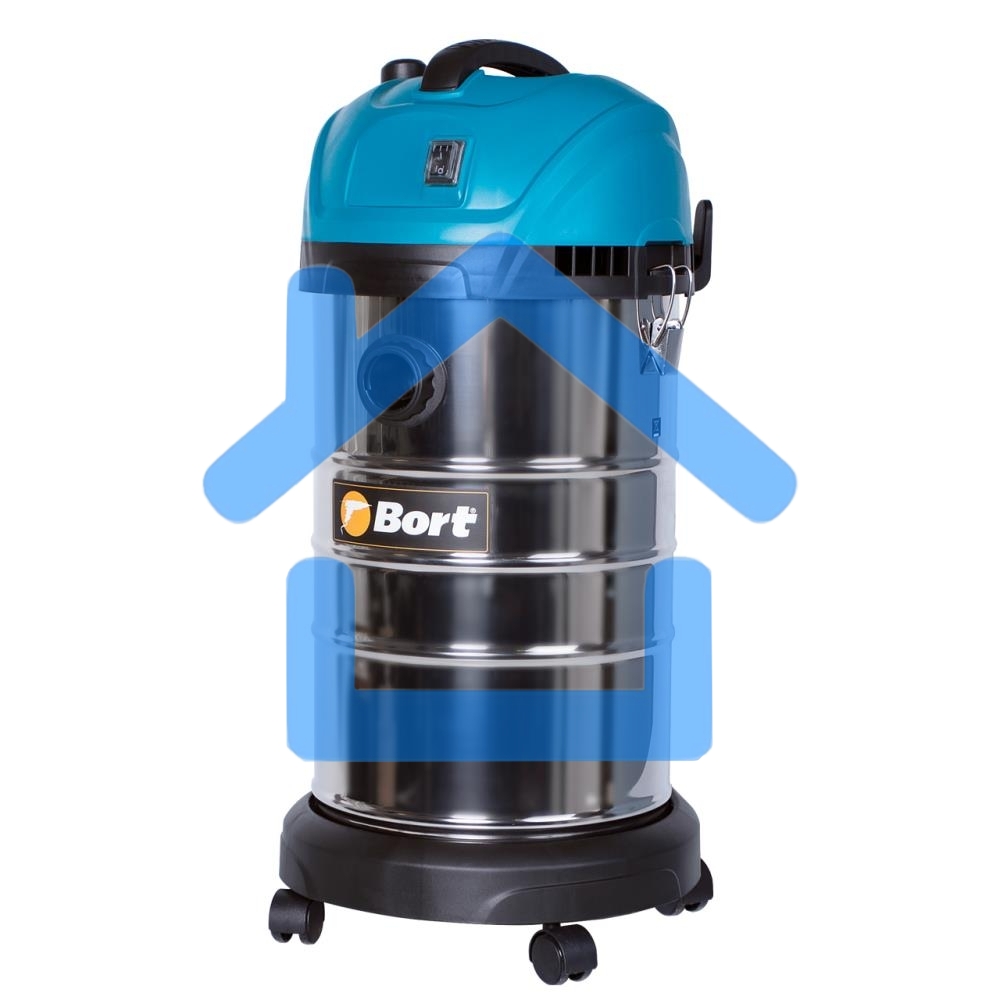 Строительный пылесос Bort BSS-1630-SmartAir 91272294 1600 Вт, вместимость 30 л, 45 л/сек, 7 кг, набор аксессуаров 7 шт