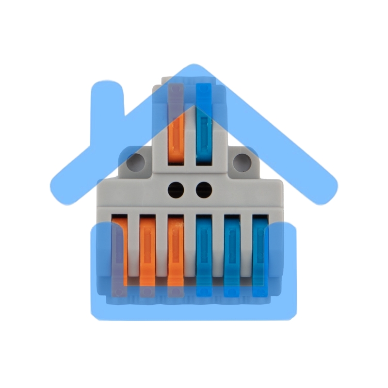 Клемма соединительная многоразовая быстрозажимная разветвительная, с монтажной площадкой (2х3) (50 шт./уп.) Rexant