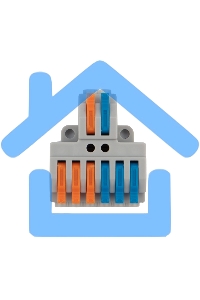 Клемма соединительная многоразовая быстрозажимная разветвительная, с монтажной площадкой (2х3) (50 шт./уп.) Rexant
