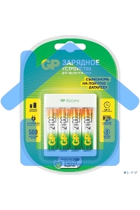 Зарядное устройство GP Rechargeable GP Е411/210AAHCCS-2CR1 AA/AAA NiMH 2100mAh (4шт) блистер