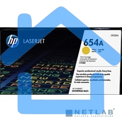Тонер Картридж HP 654A CF332A желтый для HP CLJ Ent M651n/M651dn/M651xh/M680dn/M680f (15000стр.)