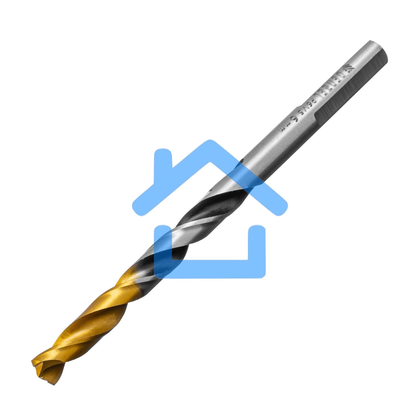 Сверло спиральное по металлу 6 x 93мм, Р6М5, Golden Tip, многогранная заточка Denzel