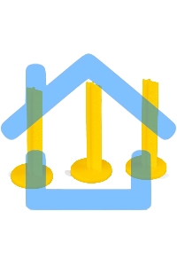 Маяки реперные для наливных полов Сибртех 50шт. с клеевым слоем