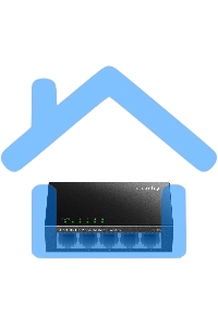 Коммутатор Cudy FS105 5-Port 10/100 Mbps Desktop Switch, 5 10/100M RJ45 Ports, Loop Detection, Metal Case, Power Saving, Plug & Play