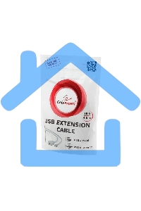 Кабель Gembird UAE016 USB 2.0 кабель удлинительный, активный 4.8м AM/AF, черный