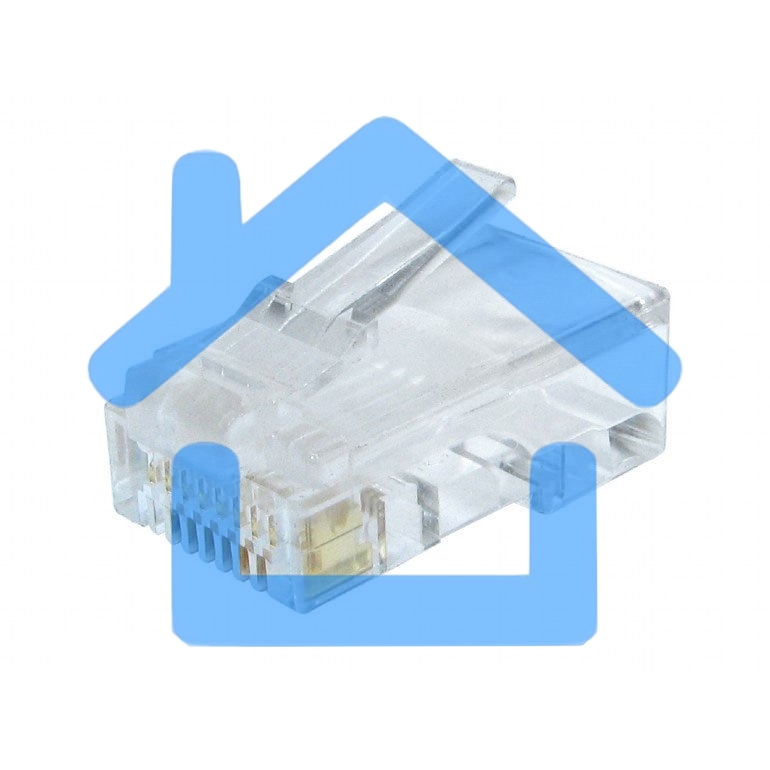 Вилка RJ-45 (8P8C) LC-8P8C-002 универсальная кат.6, контакты 30 микродюймов