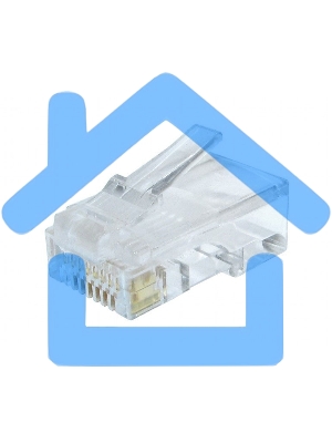 Вилка RJ-45 (8P8C) LC-8P8C-002 универсальная кат.6, контакты 30 микродюймов