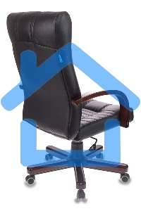 Кресло руководителя Бюрократ KB-10/WALNUT черный, искусственная кожа, крестовина металл