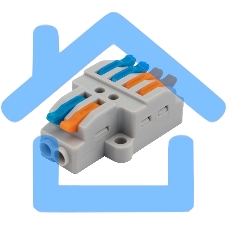 Клемма соединительная многоразовая быстрозажимная разветвительная, с монтажной площадкой (2х2) (50 шт./уп.) Rexant