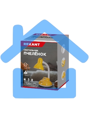 Светильник Rexant Пчеленок на основании, с цоколем Е27, 60 Вт, подсолнух