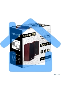 Акустическая система 2.0 ExeGate EX287059RUS Tango 314 (питание USB, 2х3Вт (12 Вт RMS), 80-20000Гц, темное дерево)