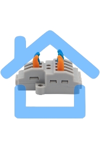 Клемма соединительная многоразовая быстрозажимная разветвительная, с монтажной площадкой (2х2) (50 шт./уп.) Rexant