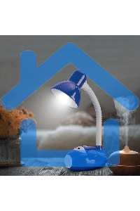 Светильник настольный Rexant Смелый Летчик на основании, с цоколем Е27, 60 Вт, цвет синий